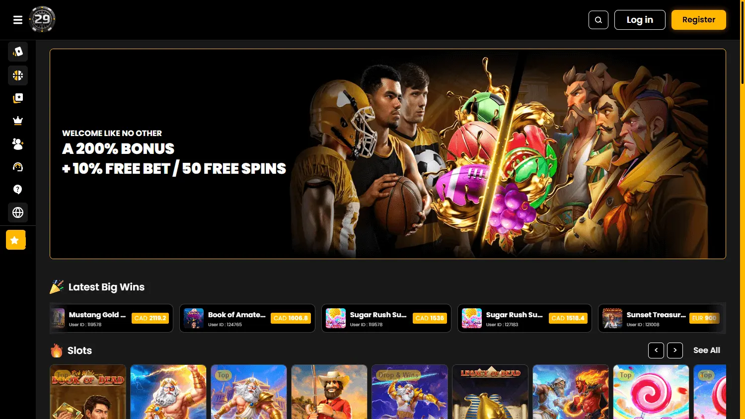 29Black Casino Screen